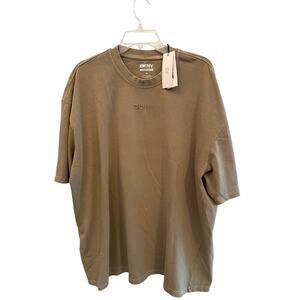 NWT DKNY Twig Brown Short Sleeve Crew Neck Oversized T-Shirt Men's Size XL